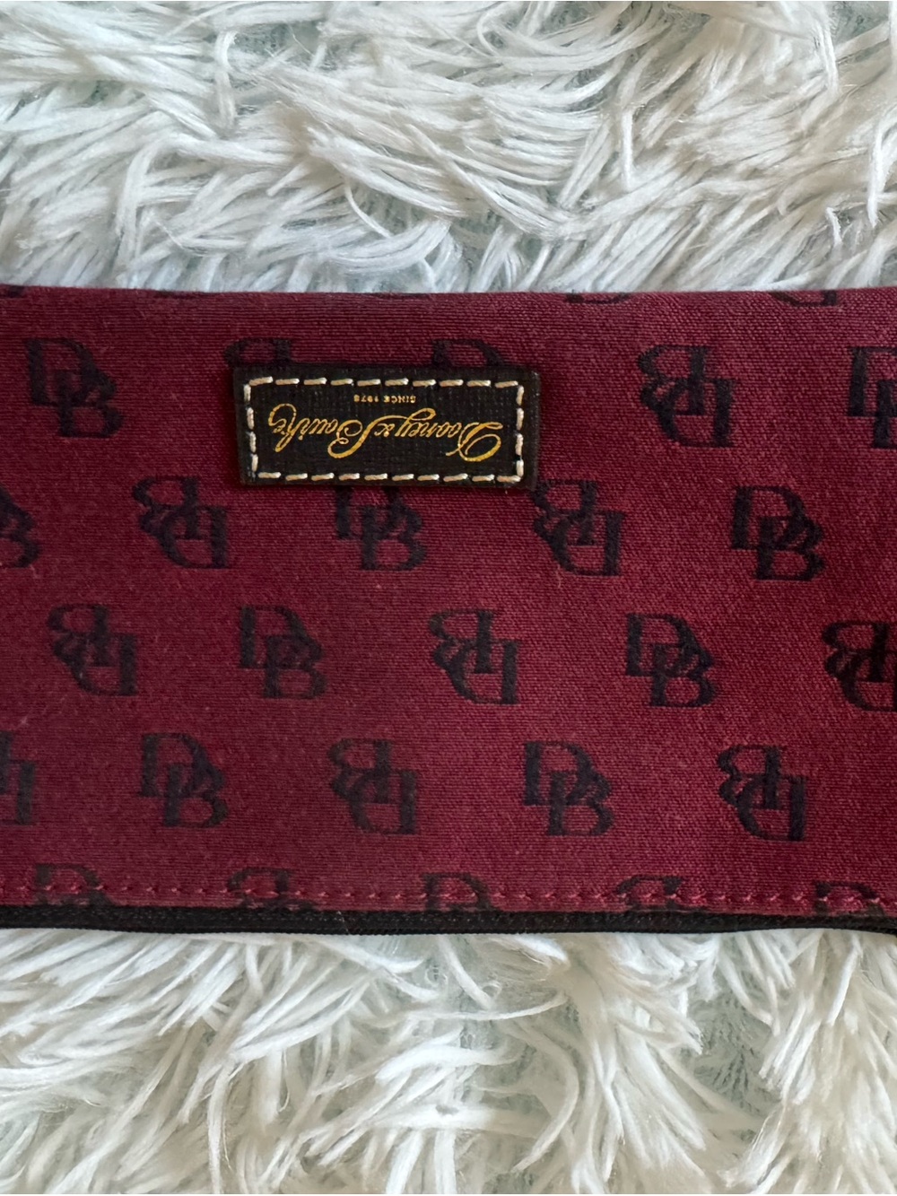 Burgundy Monogram Pouch